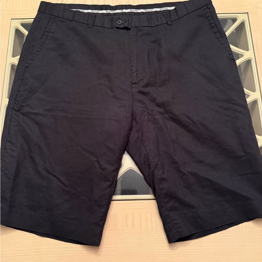 Stacy Adams Black Flat Front Men's Shorts